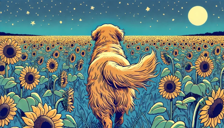 il cane che guarda le stelle